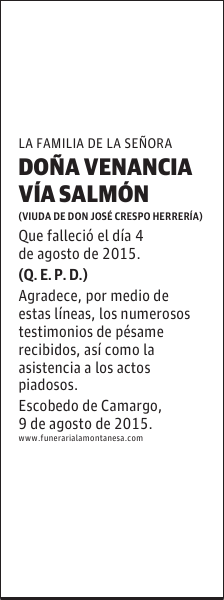 VENANCIA VIA SALMON