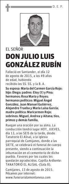 Julio Luis González Rubín