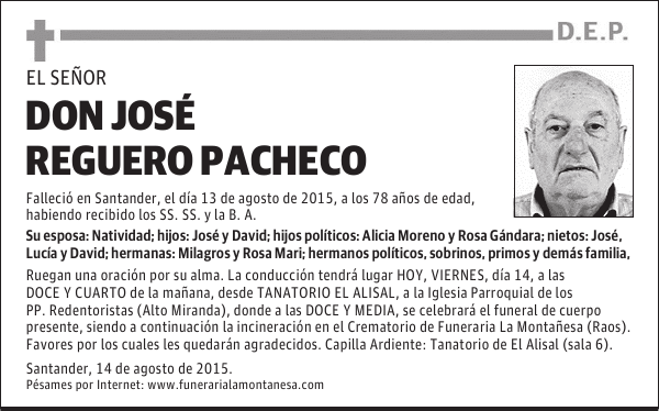 Don José Reguero Pacheco