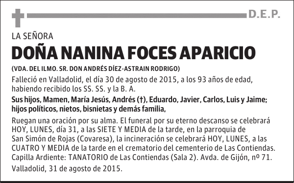 NANINA FOCES APARICIO