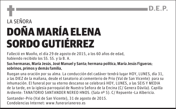 MARIA ELENA SORDO GUTIERREZ