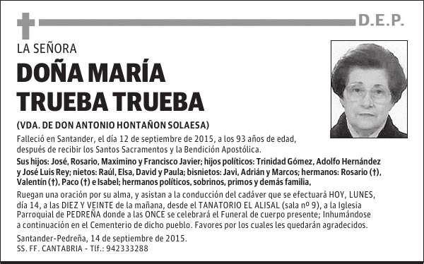 MARIA TRUEBA TRUEBA