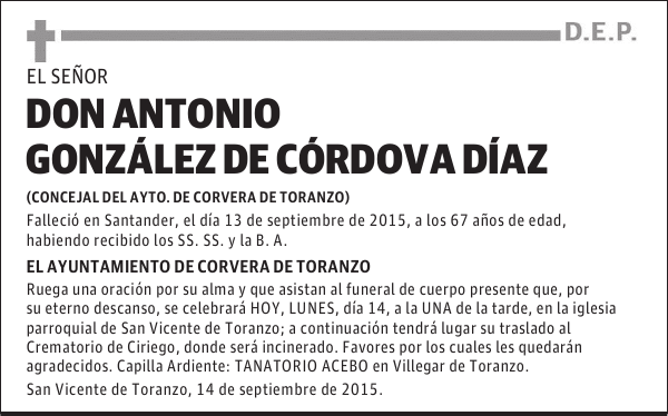 DON ANTONIO GONZALEZ DE CORDOVA DIAZ