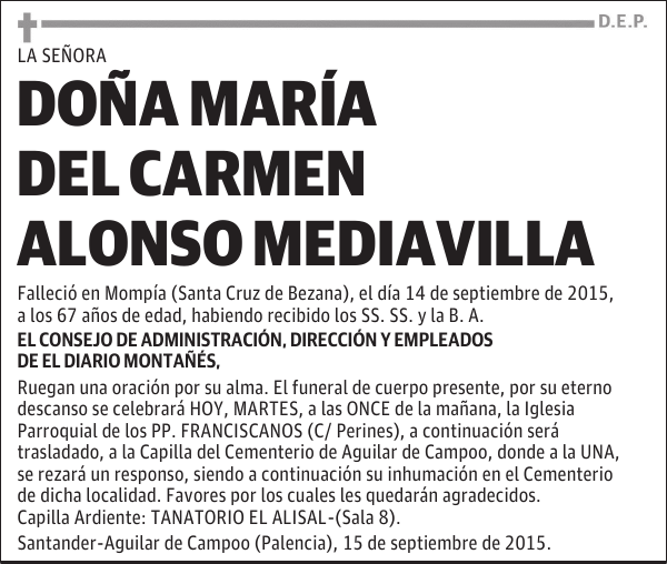 María del carmen Alonso Mediavilla 2