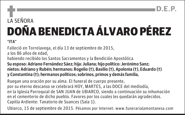 Benedicta Álvaro Pérez