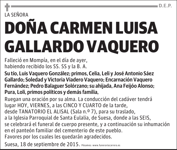 Carmen Luisa Gallardo Vaquero