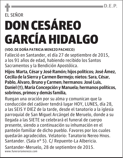 CESÁREO GARCÍA HIDALGO