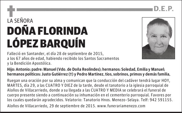 FLORINDA LÓPEZ BARQUÍN