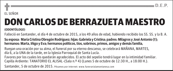 Carlos de Berrazueta Maestro