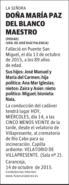 MARIA PAZ DEL BLANCO MAESTRO