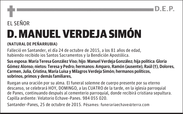 MANUEL VERDEJA SIMÓN
