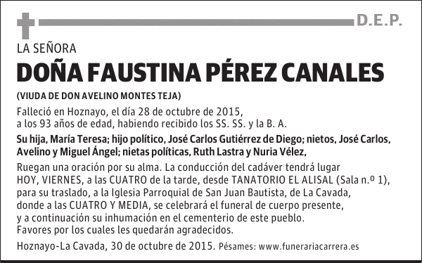 Faustina Pérez Canales 2
