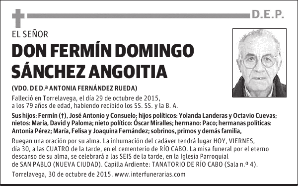 Fermín Domingo Sánchez Angoitia