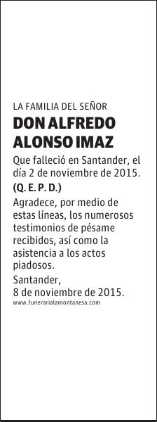 DON ALFREDO ALONZO IMAZ