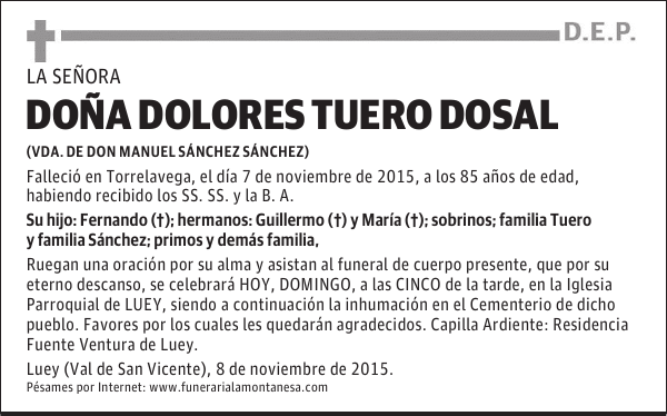 Doña Dolores Tuero Dosal