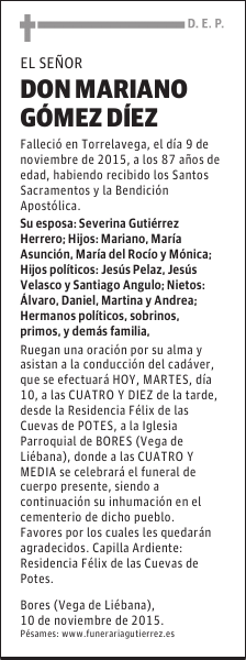 DON MARIANO GOMEZ DIEZ