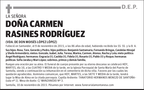 Doña Carmen Rasines Rodríguez