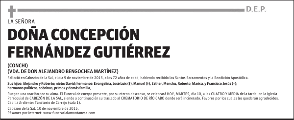 Doña Concepción Fernández Gutiérrez