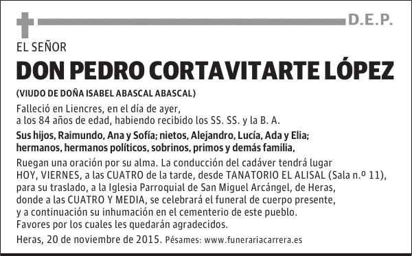 Pedro Cortavitarte López