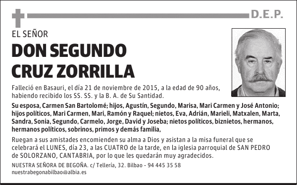 DON SEGUNDO CRUZ ZORRILLA