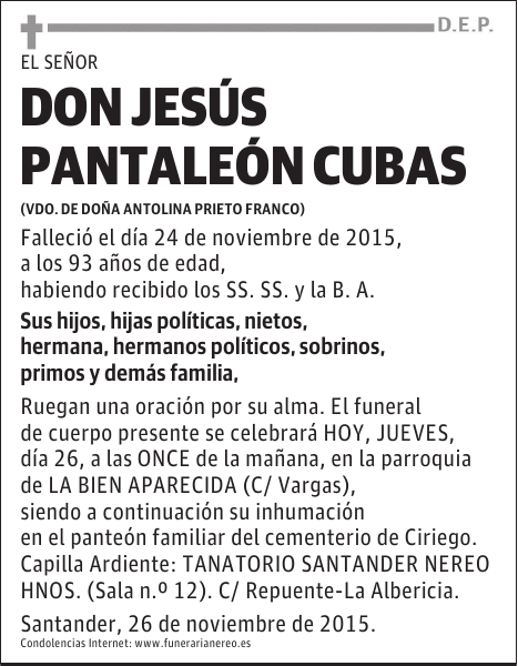 Jesús Pantaleón Cubas