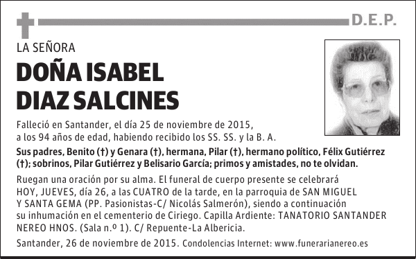 Isabel Diaz Salcines