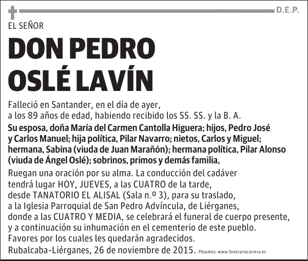Pedro Oslé Lavín