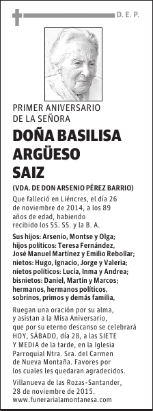 Basilisa Argueso Saiz