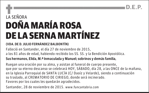 María Rosa de la Serna Martínez