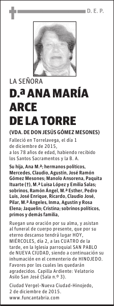 Ana M.ª Arce de la Torre