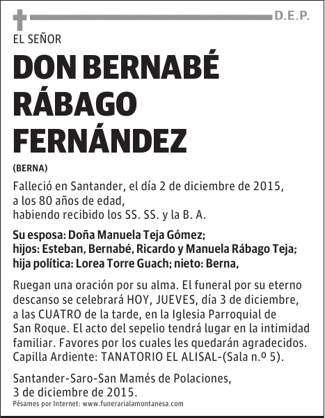 Bernabé Rábago Fernández