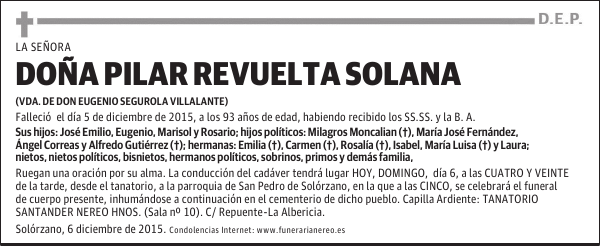 PILAR REVUELTA SOLANA