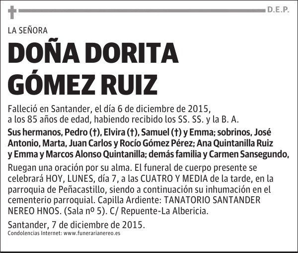 DORITA GOMEZ RUIZ