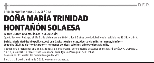 María Trinidad Hontañón Solaesa
