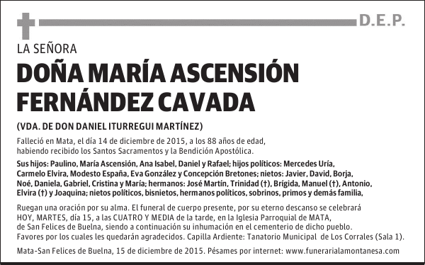 María Ascensión Fernández Cavada