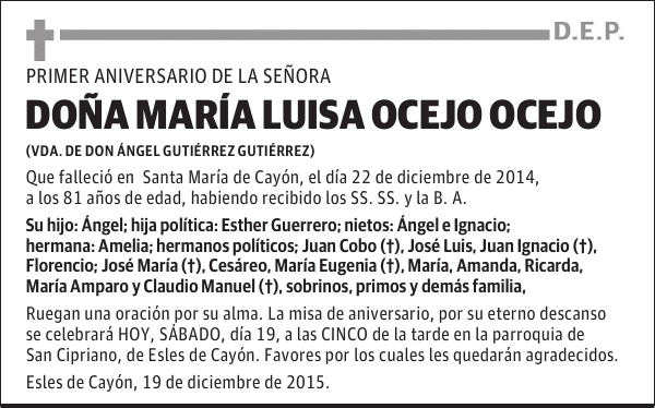 María Luisa Ocejo Ocejo