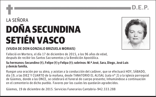 Secundina Setien Vasco