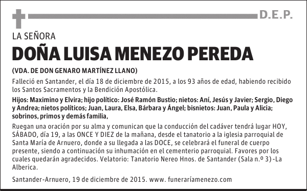 LUISA MENEZO PEREDA