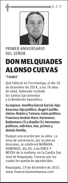 Melquiades Alonso Cuevas