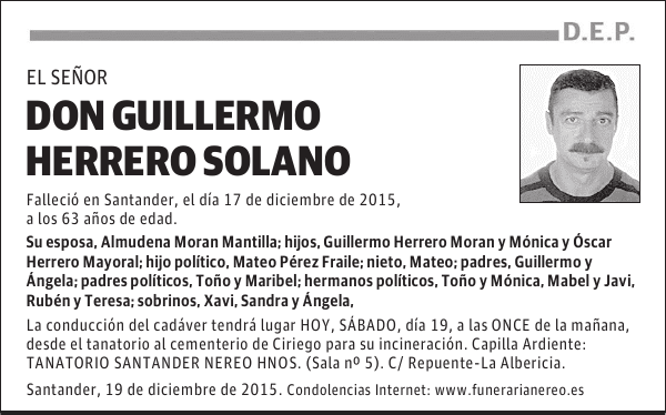 DON GUILLERMO HERRERO SOLANO