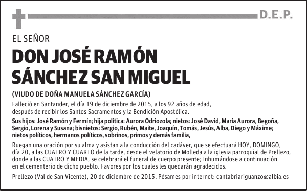 JOSÃ‰ RAMÃ“N SÃNCHEZ SAN MIGUEL