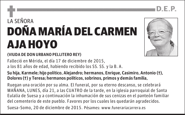 MARÃA DEL CARMEN AJA HOYO