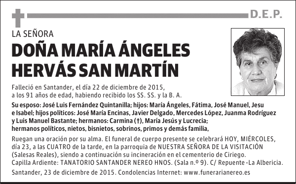 MARÃA ÃNGELES HERVÃS SAN MARTÃN