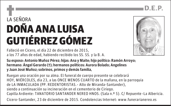 ANA LUISA GUTIÃ‰RREZ GÃ“MEZ