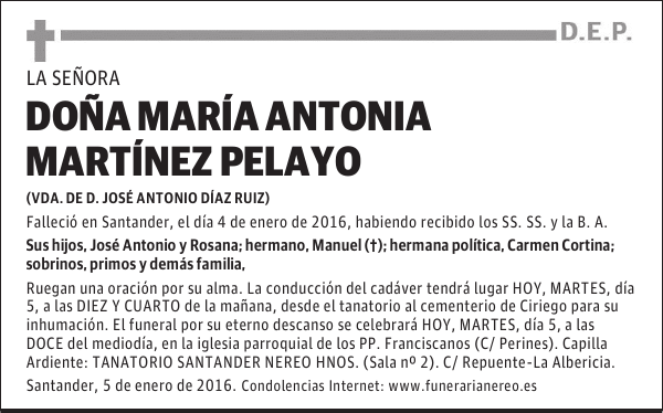 MARIA ANTONIA MARTINEZ PELAYO