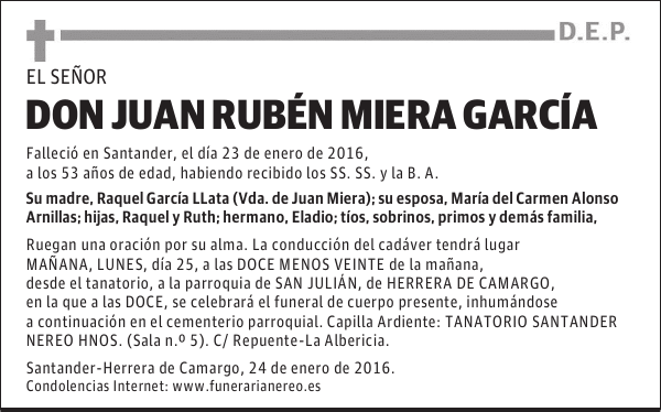 Juan Rubén Miera García