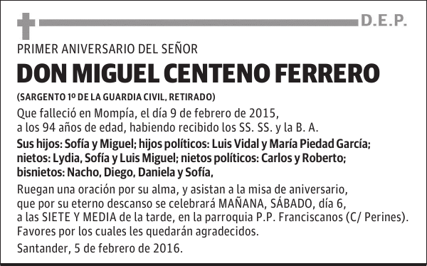 Miguel Centeno Ferrero
