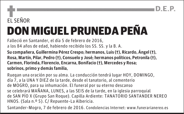 MIGUEL PRUNEDA PEÑA
