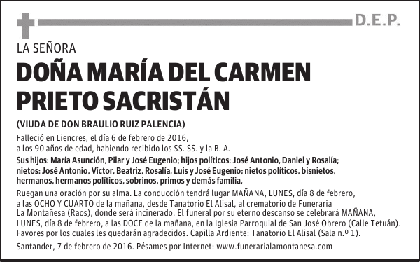 María del Carmen Prieto Sacristán