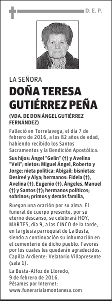 Teresa Gutiérrez Peña